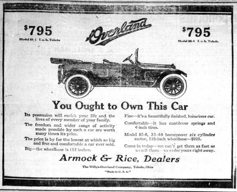 Overland car ad